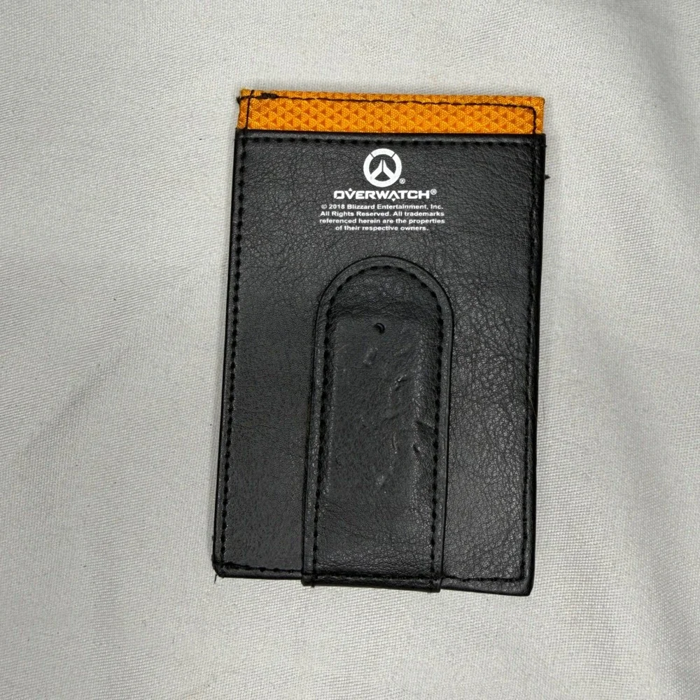 Overwatch Blizzard Entertainment Black Orange Card Holder Money Clip Wallet 2018